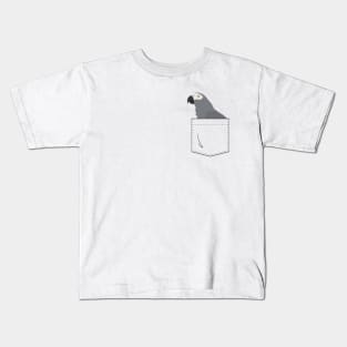 African Grey Parrot In Your Front Pocket Kids T-Shirt